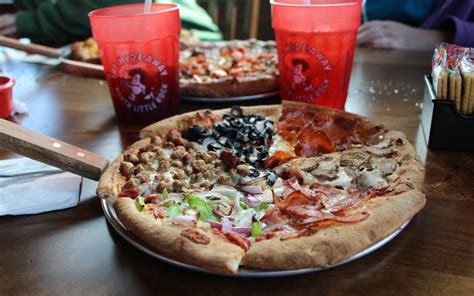 1 2 Its original location is in Stillwater at the corner of 3rd St and Knoblock, near the Oklahoma State University campus. . Hideaway pizza frisco